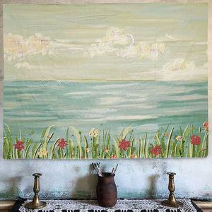 대형 패브릭 포스터 유화 수평선 L WACEF6D