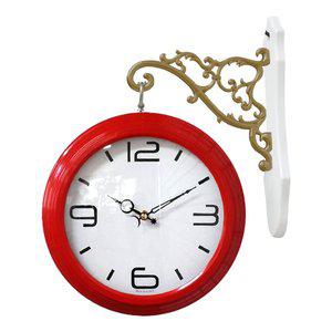 [골든벨]PM2262 무소음 포인트 양면 벽시계 레드 제조한국