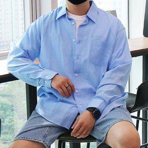 [우기브로]WAC 남자 빅사이즈 소프트 쿨 린넨 오버사이즈 셔츠