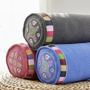 딱딱한 할머니 옛날 베개 동그란 국산 메밀 베개 원통 전통