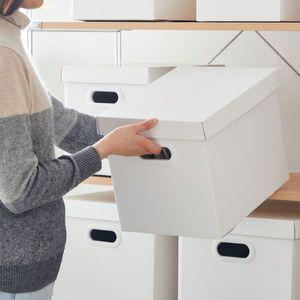 대형 종이상자 수납 뚜껑 보관박스 다용도정리함 E516