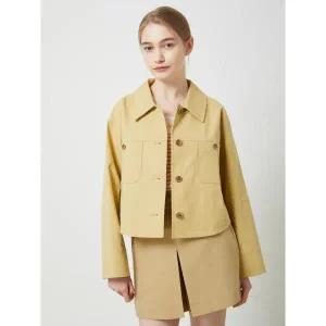 [롯데백화점]씨씨콜렉트 셔츠카라 코튼 크롭자켓 (C242MSJ031)