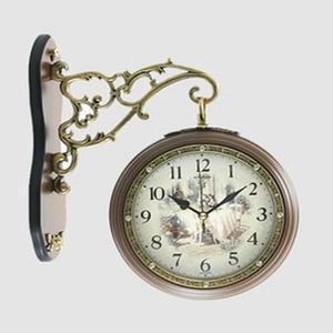 [RG6909QT]12 09 TA 무소음 양면 벽시계 디지탈시계