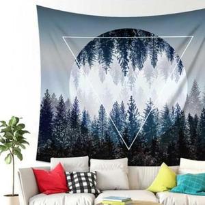 [RG3484T3]패브릭 월 데코 역삼각달숲 가림막 소 100X70