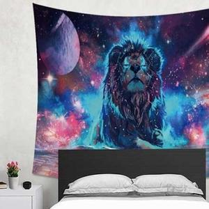 [RG3484S5]패브릭 월 데코 오로라사자 가림막 특대