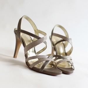 [지젤슈즈] 천연소가죽 뱀피가죽 모던 샌들/[1548-1]