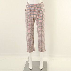 [갤러리아] 비너스[[여]면스판 파스텔 체크 나염 바지(VEP3802F-PK)