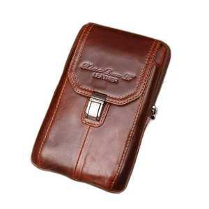 남성용 허리지갑 소가죽 핸드폰 가방 허리띠 벨트 보관