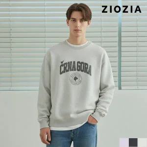 [지오지아] 남녀공용 기모 안감 맨투맨 티셔츠 (ABC4TR3601_B)