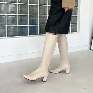 [롯데백화점]소보 끌레르 스퀘어 베이직 롱부츠 5cm