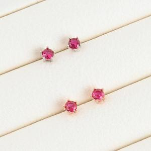 여자 데일리 컬러 큐빅 심플 16종 은침 귀걸이