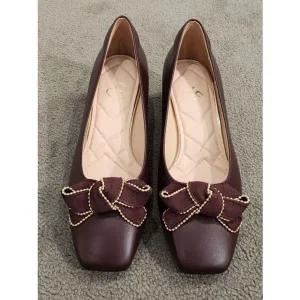 [갤러리아] [센터시티] 고세 클래식 드레시 리본 통굽 펌프스 GLP4F007 버건디