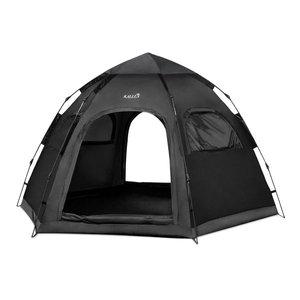 [칼루스]오토 육각텐트 6P 블랙 캠핑텐트 피크닉