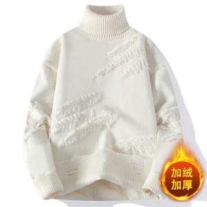 터틀넥 목 티 폴라 캐시미어 니트 스웨터 가을 겨울 남자 남성 기모과 두꺼운 바닥 셔츠 학생 탑