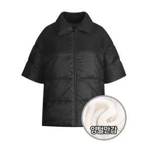 [하프클럽/샵앤]FW 여성 방한 하이넥 양털안감 반팔 나그랑 골프 패딩 점퍼 L