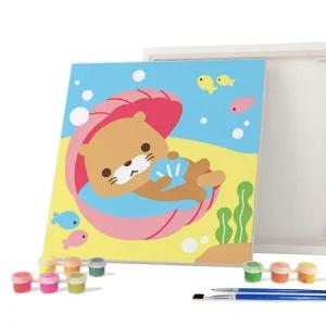 [아트박스]/아이러브페인팅 DIY캔버스형 그림그리기 20x20cm 바다_귀여운수달