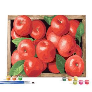 [아트박스]/아이러브페인팅 DIY캔버스형 그림그리기 40x50cm 행운의 홍사과