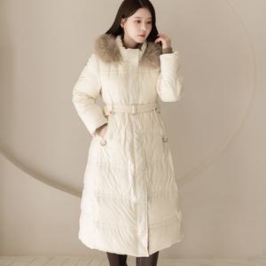 [시크라인] 데어 폭스퍼 후드 롱 구스 패딩 리얼 폭스퍼 후드 롱 구스 패딩 겨울코디 아우터 데일리룩 하객룩 연말룩 모임룩 결혼식룩 신상