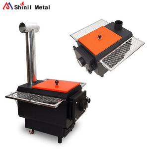 신일금속 이동형 사각 바베큐그릴 캠핑 화목난로 sl-710 장작 나무 업소용 가정용