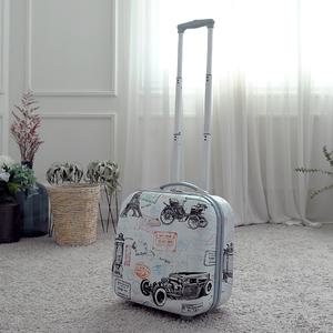 앙뜨레 SH-2858S 스탬프 여행용 캐리어 미니 소형 15인치 기내반입 기내용 여행가방 출장가방