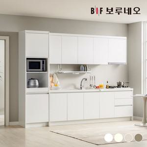 나비드 주방 싱크대 시공 일자형 3m 멀티 수납형 E0 PET소재