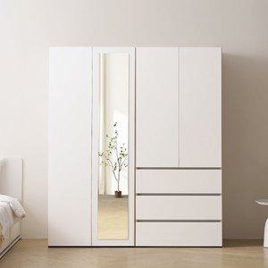 [바로방 가구]이븐 터치 빅수납 전신거울 옷장 서랍 장롱 1600세트 드레스룸 시스템장