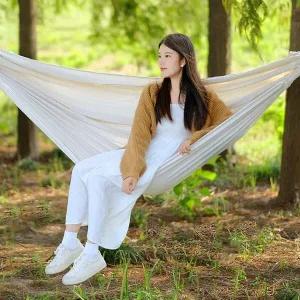 [하프클럽/셀러허브_여성트랜드패션]힐링존 캠핑 해먹(190x150cm) 야외 경량해