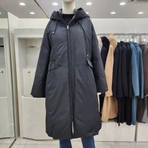 [조이너스]후드 니트 A라인 패딩 점퍼 오리털 롱코트JACW0WIH0210_US