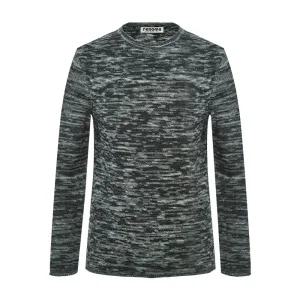 [레노마 옴므]레노마 울 니트 블랙앤화이트멜란지 FMLPKT61A