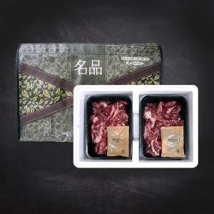 [맛춤상회] 명절 선물세트 소갈비살 구이 1kg (500g x 2팩)