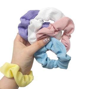 [BZJKC208_4B]보라색 니트 곱창 머리끈 똥머리 고무줄