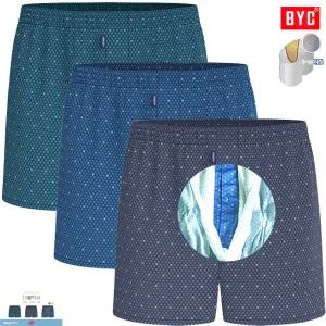 BYC육각형패턴그물망브리프내장더블박서3매입 MCW6013