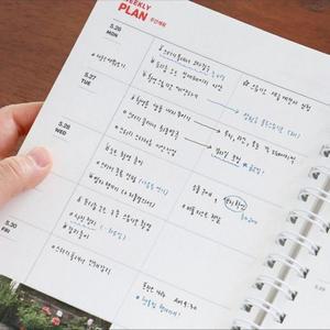 [HYIJWLXZ_4B]2색 1개 2025 노트형 위클리 스케줄러 계획표