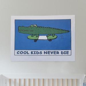 [BZJKU147_4B]대형 포스터 패브릭 아기악어