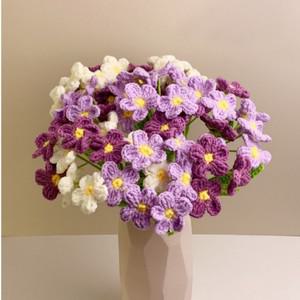 뜨개꽃 인테리어 물망초 조화 꽃장식 소품