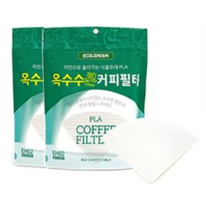 옥수수콘 커피필터 드립백 2-5인용 50매입 식물유래 100%
