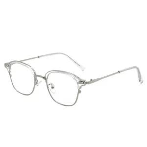 /신상오픈런 사각 투톤 메탈 안경테 반투명 반뿔테