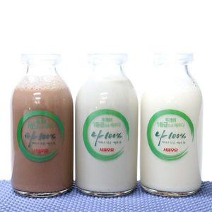 서울우유 레트로 유리병 330ml 3p세트