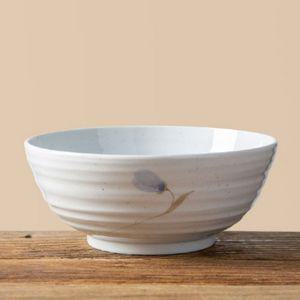 이천도자기 청꽃고백자 넓은 대면기 22cm 그릇 식기 도자기 면기 냉 우동기 라면 그릇