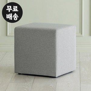 [벤티스가구]루 패브릭 사각형 소파 스툴 미니 의자 대기실 인테리어 1인용 쇼파(라이트그레이)