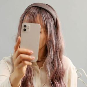 [BZJLMEWD_51EA]펄 머리띠 볼륨 코코아 엔젤슈슈 새틴 새틴