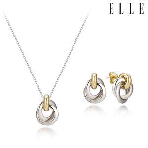 [엘르주얼리] 홀리데이 에디션 스트로우 심플 귀걸이 목걸이 세트 EL2SET208