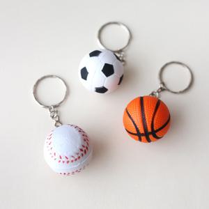 스포츠 공 키링 야구 축구 농구 [3type 야구공 축구공 농구공 볼 열쇠고리 굿즈 운동 미니 응원 키홀더]