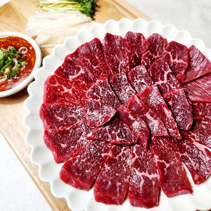 무료배송 당일도축 한우 뭉티기 육사시미 생고기+양념소스 증정