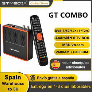 TV 셋톱 박스 스마트 수신기 OTT GTMEDIA GT 콤보 4K 8K 안드로이드 9.0 DVB-S2 T2 케이블 2G + 16G 위성