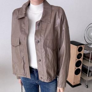 [다잇템] 여성 바람막이 카라넥 유광컬러 짧은 점퍼