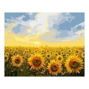 [IXHJ86SD_4B]명화그리기 페인팅 황금빛 해바라기 40X50