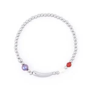 [제이반스][Jbans Classic] 흑진주포인트 써지컬스틸 메탈 볼팔찌 (C2301AC1003_SV)