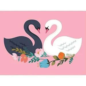 [셀러허브 패션][JHQSRIC2_52AG]백조커플 (3D)(원형) 보석십자수 30x40