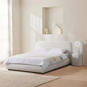 [보루네오]보루네오 베이스 패브릭침대 Q_독립매트리스 (사이드패널1개)